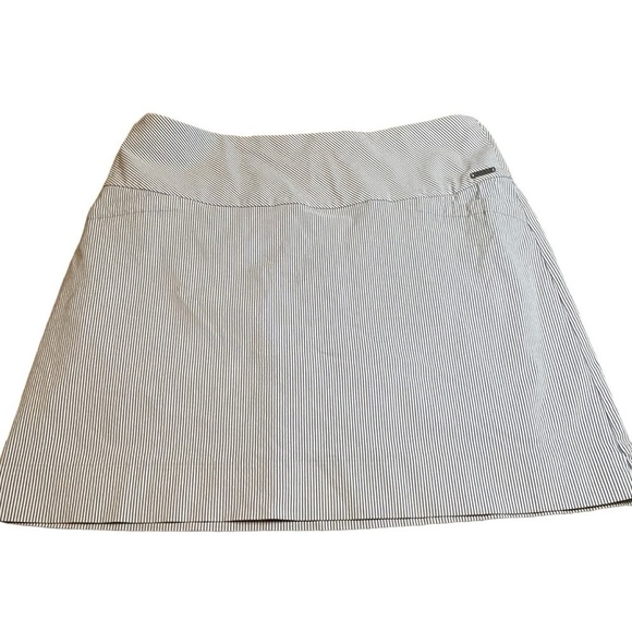 S.C. & Co Skirt Skort 360 Tummy Control Size XL Blue White Striped - Picture 1 of 10